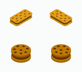 Sticker - isometric cookies