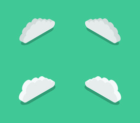 Sticker - isometric clouds