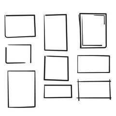 Wall Mural - set of doodle boxes illustration with hand drawn style vector isolated