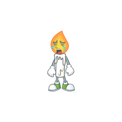 Sticker - Sad Crying gesture white candle cartoon character style