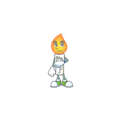 Sticker - Picture of waiting white candle on cartoon mascot style design