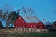 old red barn and silo