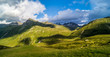 Tirol Sommer Landschaft Panorama mit schönen Wolken 