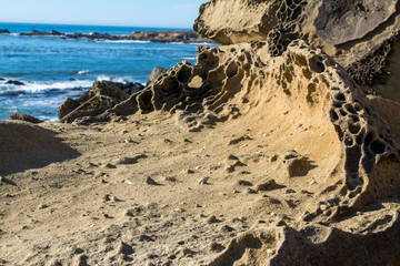 Wall Mural - Sandstone cut in odd unique shapes from erosion .