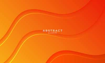 Wall Mural - abstract minimal background with orange wave shape, can be used for banner sale, wallpaper, for, brochure, landing page.