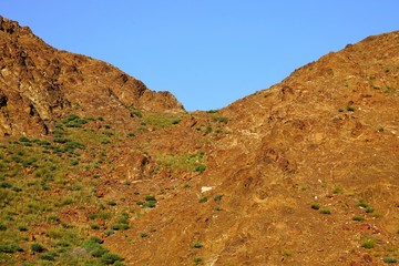 Wall Mural - low angle view on footpath in mountains