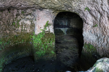 Wall Mural - Hana Pond located on the site of the tomb of the prophet Samuel on Mount Joy near Jerusalem in Israel