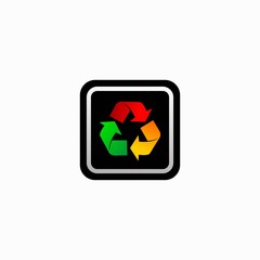 Poster - Recycle icon with colorful concepts