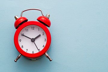 Wall Mural - colorful red traditional alarm clock with bells