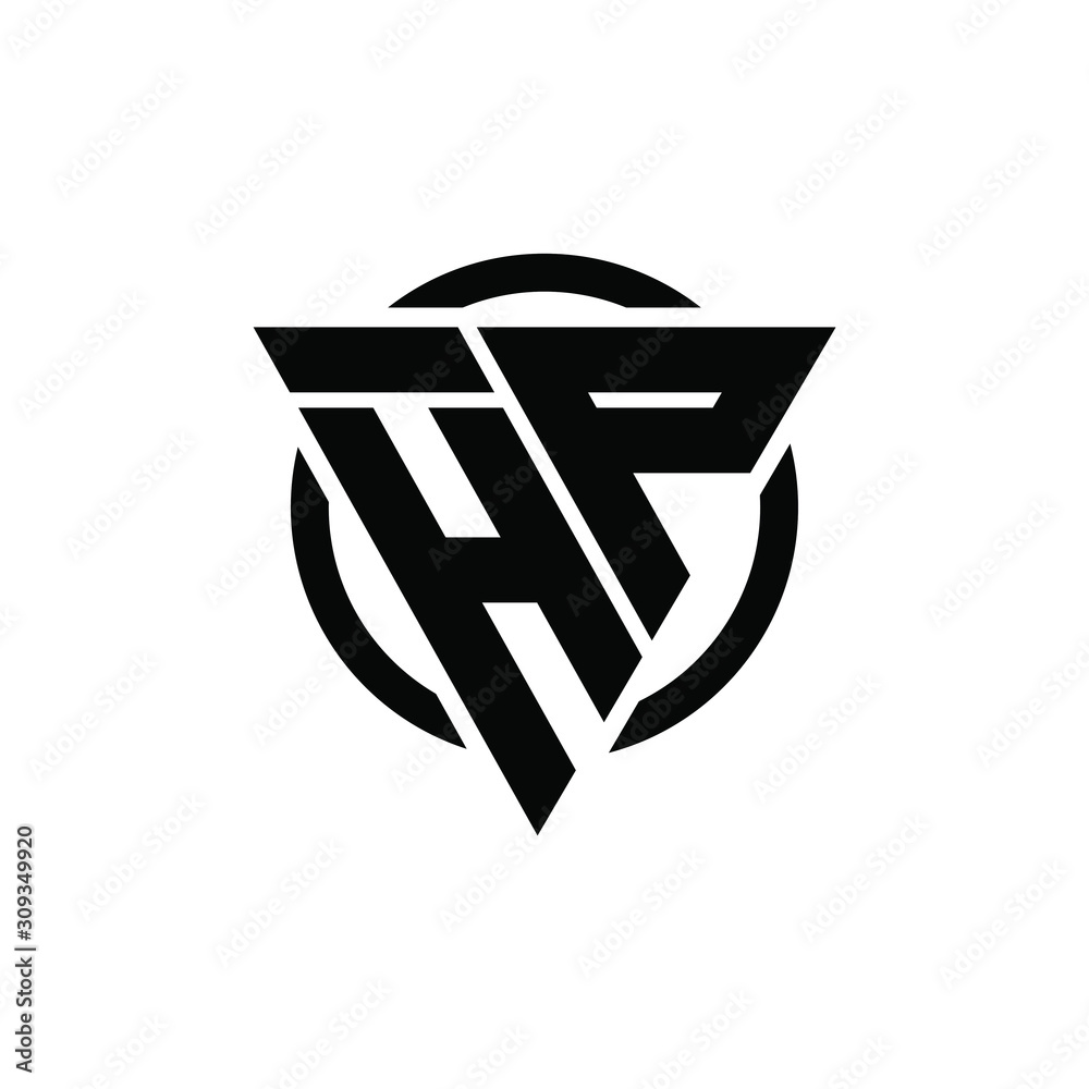 HP PH Triangle Logo Circle Monogram Design Vector Super Hero Concept ...