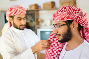 Arabic young man wearing head clothes