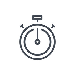 Poster - Stopwatch line icon. Timer vector outline sign.