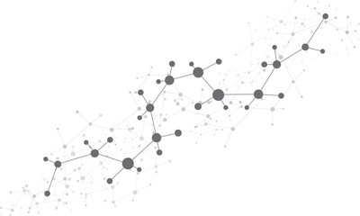 structure molecule and communication. dna, atom, neurons. scientific background for medicine, scienc
