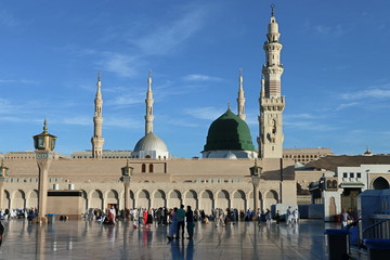 Wall Mural - Medina/Saudi Arabia - 13 December 2019: Prophet Mohammed Mosque, Al Masjid an Nabawi - Medina - Saudi Arabia