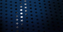 A Star Pattern Of Spot Uv Varnish Print On Blue Note Paper Background.