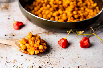 Canvas Print - vegetarian chickpea and seitan stew