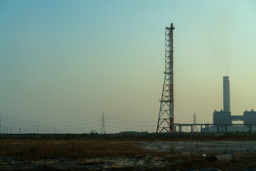 chimney tower pipe in chemical industrial