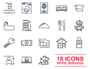 Poster - Real Estate set icon template color editable. Real Estate pack symbol vector sign isolated on white background icons vector illustration for graphic and web design.