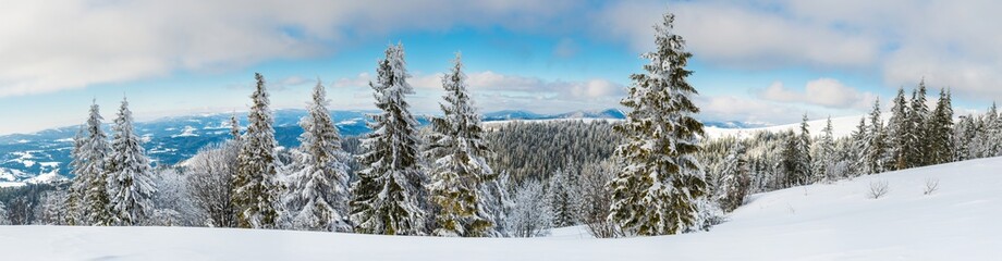 Top view of mesmerizing view of the ski slope