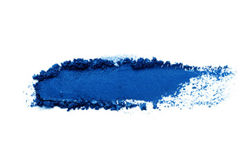 Wall Mural - Eyeshadow sample isolated on white background. Color of the year 2020 Classic Blue. - Image