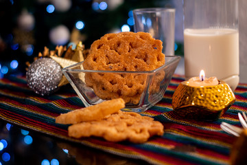 Wall Mural - Buñuelos para cena de navidad tradicional mexicana