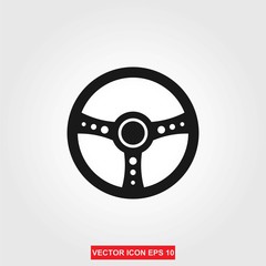 Wall Mural - car steering wheel vector icon, simple logo vector illustration for graphic and web design.