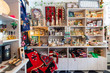 Novi Sad, Serbia August 16, 2019: In the outskirts of the Petrovaradin Fortress, also known as the Town of Novi Sad, there is a beautifully decorated souvenir shop - the 