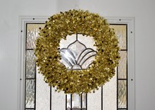 Christmas Wreath On The Door