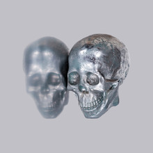 Skull Pattern On Silver
