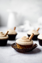 Pumpkin Cinnamon Cupcakes With Maple Browned Butter Frosting