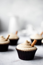 Pumpkin Cinnamon Cupcakes With Maple Browned Butter Frosting