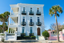 Charleston, South Carolina Is Home To A Large And Beautiful Historic District.  Seen Here Are Examples Of Its Architecture, In The Georgian Style, And Unique To The South.
