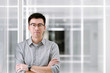 © JIACHUAN LIU/Stocksy - Business man in bright space