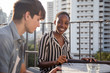 © Jovo Jovanovic/Stocksy - Group of colleges working together on a project