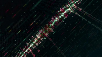 Poster - Abstract animation of stock market data and financial analysis on the dark background. Animation. Abstract financial background, statistics report