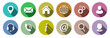 Set of colorful communication web icons