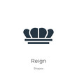 Reign icon vector. Trendy flat reign icon from shapes collection isolated on white background. Vector illustration can be used for web and mobile graphic design, logo, eps10