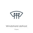 Windshield defrost icon vector. Trendy flat windshield defrost icon from shapes collection isolated on white background. Vector illustration can be used for web and mobile graphic design, logo, eps10