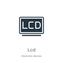 Lcd Icon Vector. Trendy Flat Lcd Icon From Electronic Devices Collection Isolated On White Background. Vector Illustration Can Be Used For Web And Mobile Graphic Design, Logo, Eps10