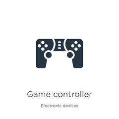 Game controller icon vector. Trendy flat game controller icon from electronic devices collection isolated on white background. Vector illustration can be used for web and mobile graphic design, logo,