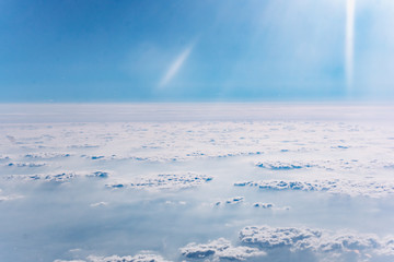 Canvas Print - View from above the clouds. Beautiful sky.