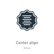 © Premium Art - Center align icon vector. Trendy flat center align icon from arrows collection isolated on white background. Vector illustration can be used for web and mobile graphic design, logo, eps10