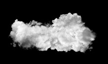 White Clouds On Black Background