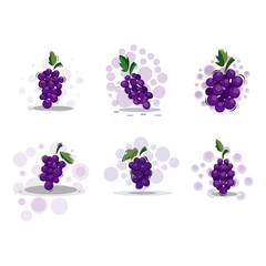 Wall Mural - cartoon grape fruits design vector collection