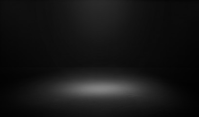 Wall Mural - black room rough concrete wall texture. textured cement plaster surface . dark grunge room backgroun