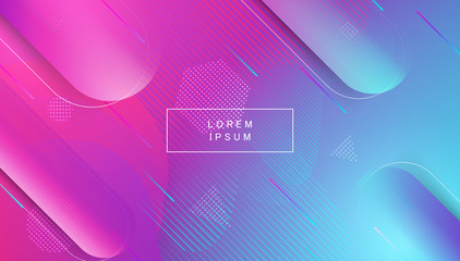 Poster - colorful landing page abstract geometric shape and dynamic background on gradient colour.