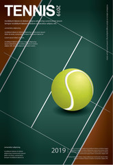 Wall Mural - Tennis Championship Poster Vector illustration