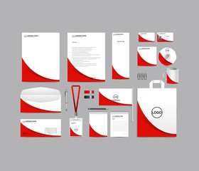 Corporate identity set branding template design kit. editable brand identity with abstract background color for Business Company and Finance Vector eps 10