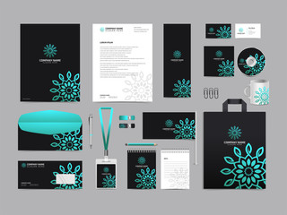 Wall Mural - Corporate identity set branding template design kit. editable brand identity with abstract background color for Business Company and Finance Vector eps 10
