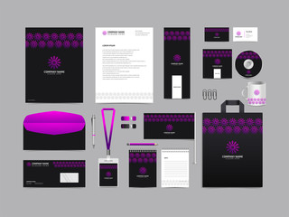 Corporate identity set branding template design kit. editable brand identity with abstract background color for Business Company and Finance Vector eps 10